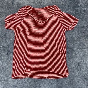 American Eagle Outfitters red striped tee